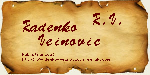 Radenko Veinović vizit kartica